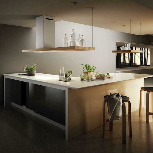 Elica Bio Island WH/A/120X53 Rovere Insulă Hotă 120cm Alb