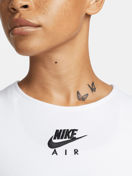 white nike air crop top