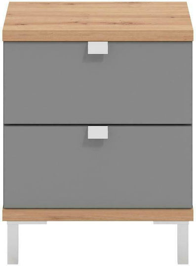 Комод Marbella Дървен Artisan Oak / Grey Graphite 43.5x40x51см