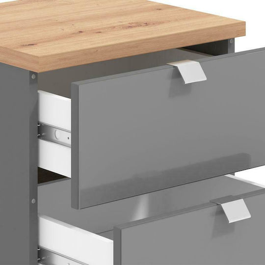 Комод Marbella Дървен Artisan Oak / Grey Graphite 43.5x40x51см