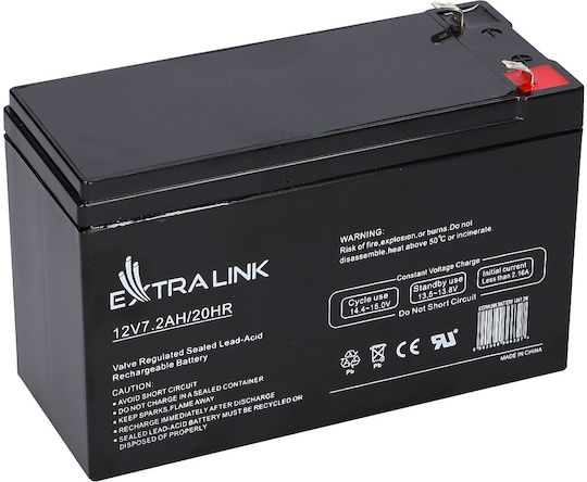 Extralink Μπαταρία UPS με Χωρητικότητα 7.2Ah και Τάση 12V EX.6327 1τμχ