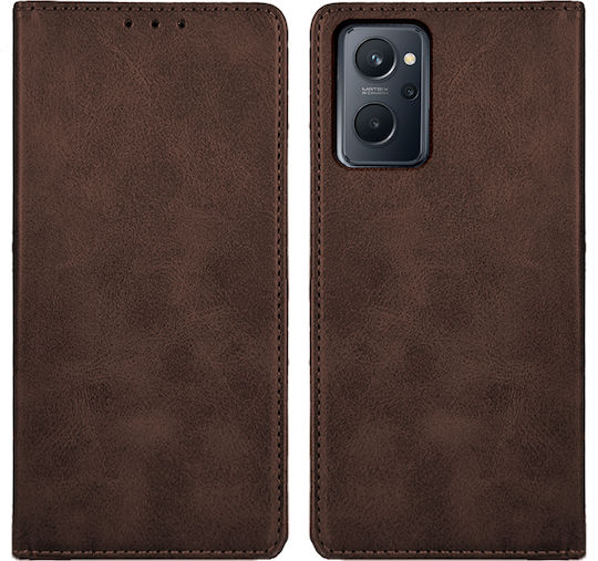 Sonique Vintage Wallet Δερματίνης Καφέ (Realme 9i)