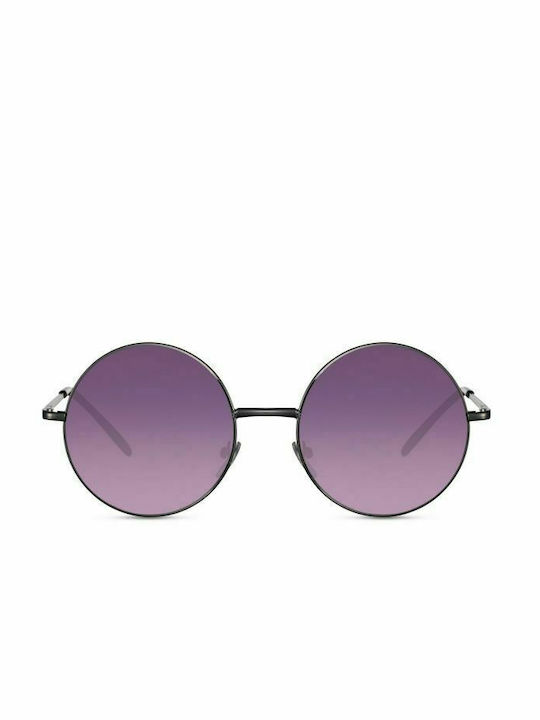 Solo-Solis Sonnenbrillen mit Silber Rahmen und Lila Linse NDL2959