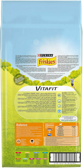 Friskies Balance 9кг Суха Храна за Възрастни Кучета с Пилешко и Зеленчуци