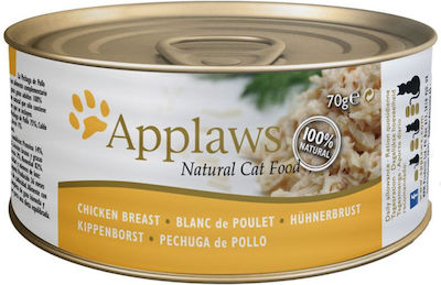 Applaws Natural Cat Food Nasses Katzenfutter für Katze in Dose mit Huhn 70gr