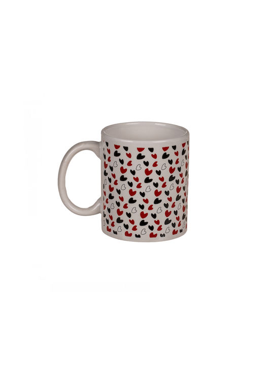 Out of the Blue Small Red Hearts Bear Mug Ceramic Multicolour 380ml