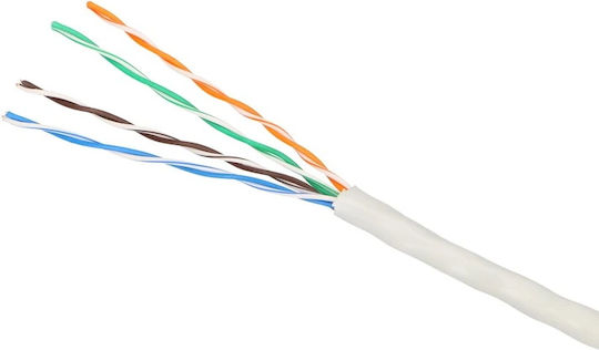 Extralink U/UTP Cat.5e (Gigabit) Мрежов Кабел Ethernet Без Конектори 100м Сив