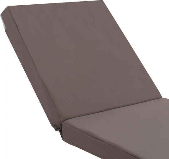 HomeMarkt Sunbed Cushion with Backrest Sifnos Grey 119x78cm