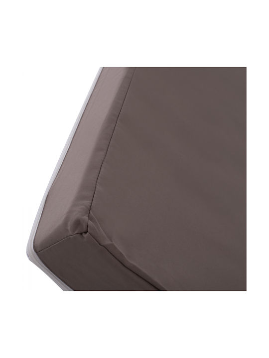 HomeMarkt Μαξιλάρι Ξαπλώστρας με Πλάτη Sifnos Γκρι 119x78εκ.