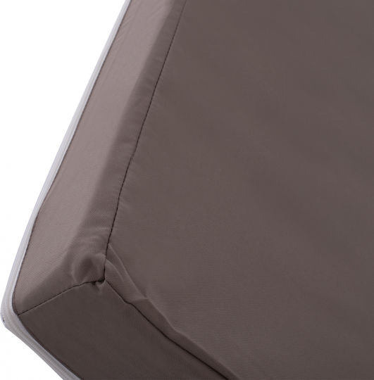 HomeMarkt Sunbed Cushion with Backrest Sifnos Grey 119x78cm