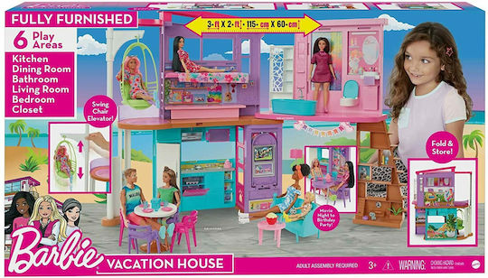 Barbie Vacation House Plastic Dollhouse