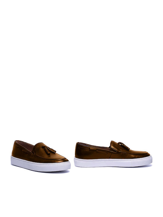 Men's Leather Loafers Bronze