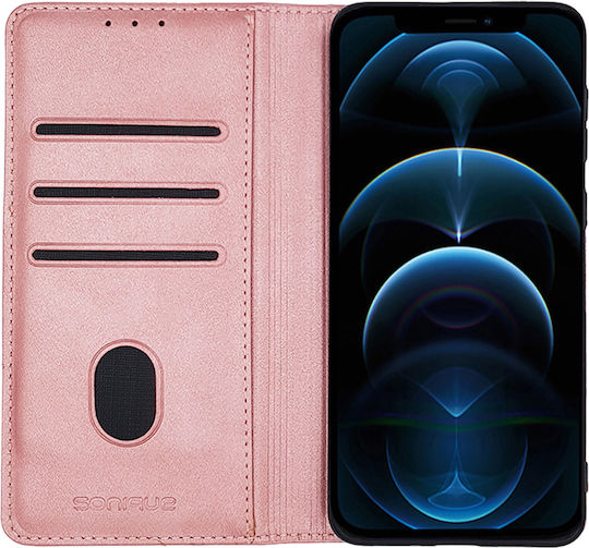 Sonique Vintage Wallet Δερματίνης Ροζ Χρυσό (Realme 9 4G / Realme 9 Pro Plus 5G)
