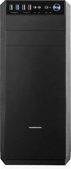 Modecom Oberon Pro Glass Gaming Middle Tower Carcasă PC cu Deschidere Laterală Neagră
