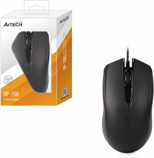 A4Tech OP-760 Cu fir Mouse Negru