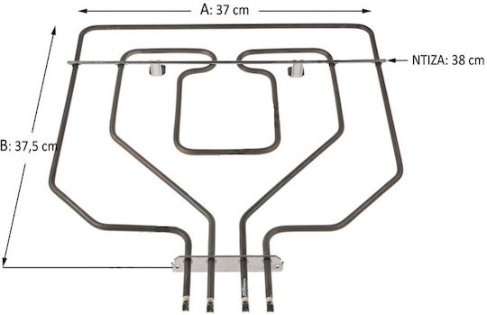 Bosch Replacement Oven Heating Element Compatible with Siemens 37.5x37cm