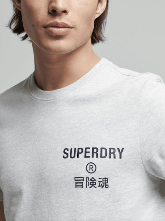 Superdry T-shirt Bărbătesc cu Mânecă Scurtă Gri