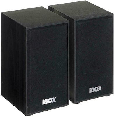 iBox IGLSP1 Computerlautsprecher 2.0 mit Leistung 10W in Schwarz Farbe