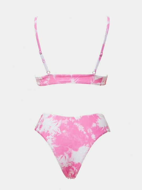 Decoro Set Bikini Μπουστάκι Με Ενίσχυση Brazil Pink Tie Dye