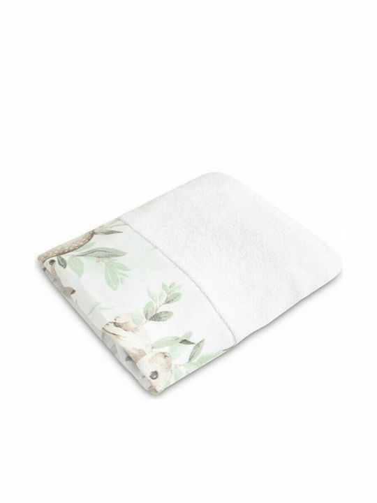 Sensillo Baby Changing Pad Cover Deer of Fabric White 50x70cm