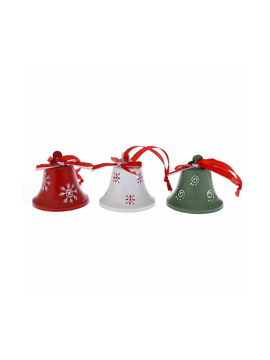 Iliadis Christmas Metallic Bell Ornament 6.5x6.5cm 3pcs