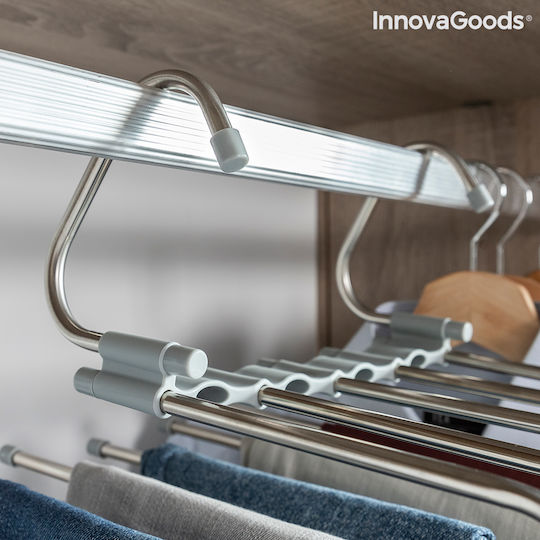 InnovaGoods Havser Wardrobe Hanger for Pants Metallic Silver V0103543 1pcs
