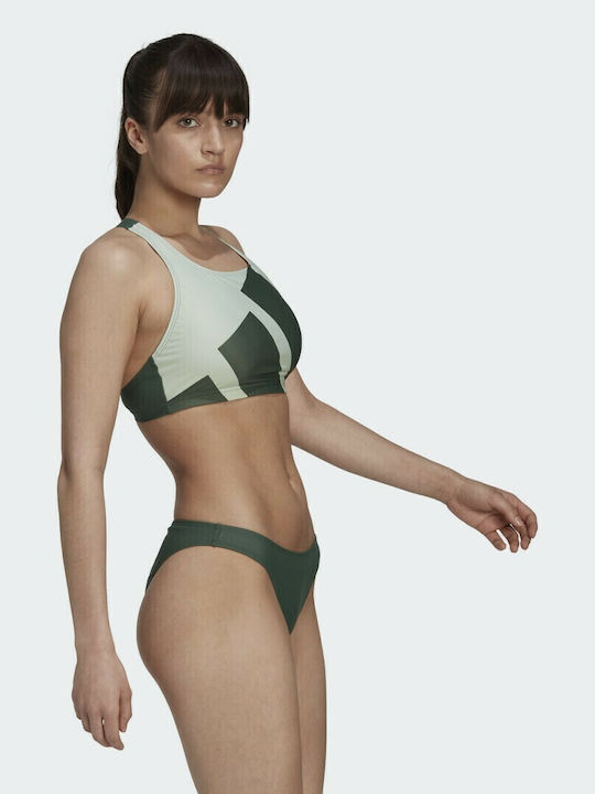 Sport Bikini Set Sports Bra & Slip Bottom Green Oxide