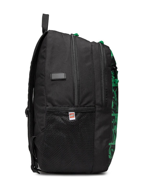LEGO Ninjago School Bag Backpack Elementary, Elementary Green with Water Bottle Holder 18Liters