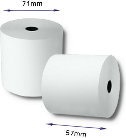 Qoltec Termică Bandă de hârtie Registru de casă L57xΔ71mm cu Lungime 60m 55gr/m² 10buc