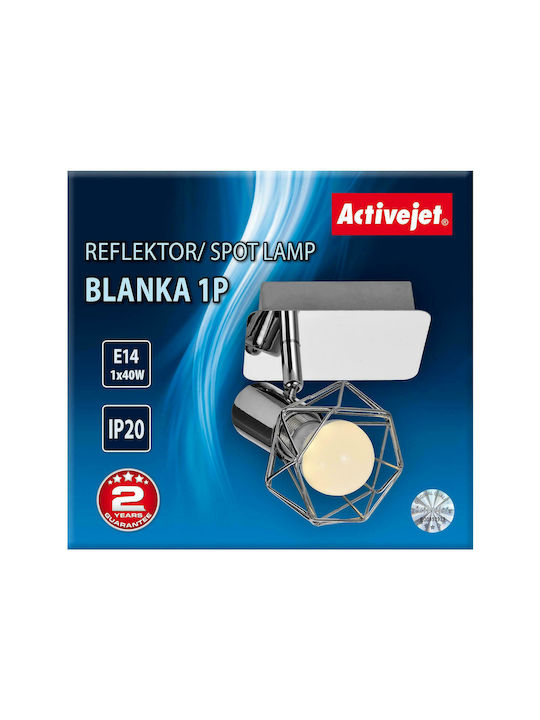 Active Jet Einzel Spot mit Fassung E14 in Silber Farbe