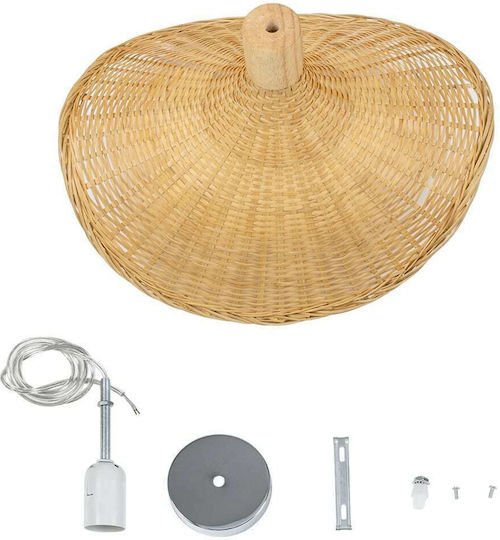 GloboStar Cuba Pendant Light Beige Boho 33cm