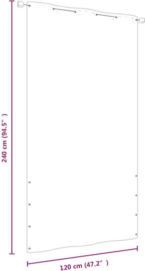 vidaXL Rechteckig Schattentrennwand Rot 1.2x2.4m