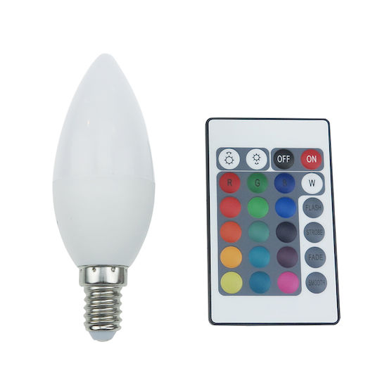 Diolamp Bec Smart LED 4W pentru Dulie E14 și Formă C37 RGBW 300lm