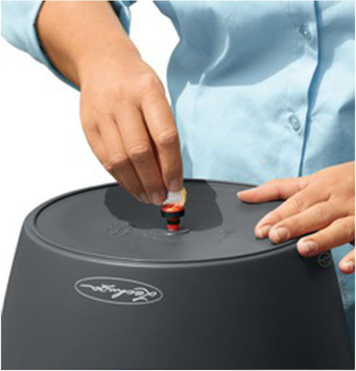 Lechuza Classico Auto-udare Ghiveci Plastic Slate 27.5x27.5x26cm.