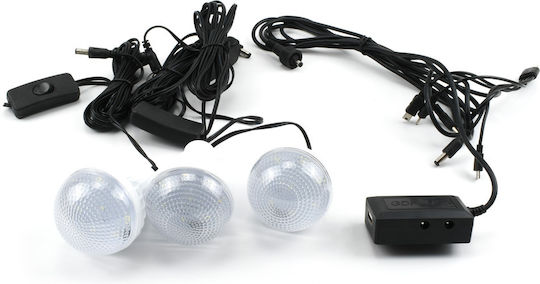 GDPLUS Στεγανός Ηλιακός Προβολέας LED 100W Ψυχρό Λευκό 6500K με Τηλεχειριστήριο IP67