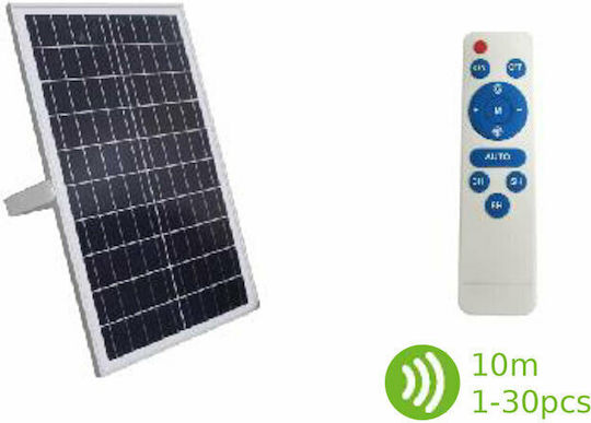 Aca Waterproof Solar LED Floodlight 200W Cold White 6000K with Remote Control IP66