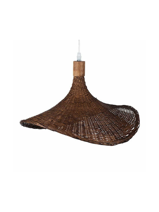 GloboStar Cuba Pendant Light Brown Grid with Socket E27 43x30cm