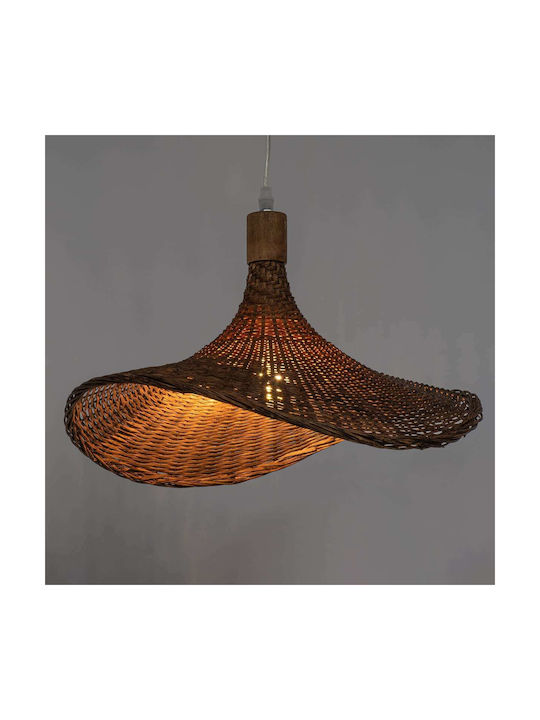 GloboStar Cuba Pendant Light Brown Grid with Socket E27 43x30cm