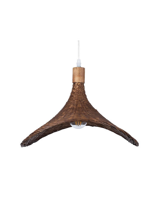 GloboStar Cuba Pendant Light Brown Grid with Socket E27 43x30cm