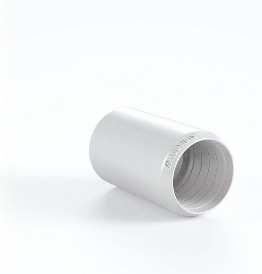 Kouvidis Medisol Electrical Conduit Connector with Diameter 25mm made of Plastic Medium Type White 4244025