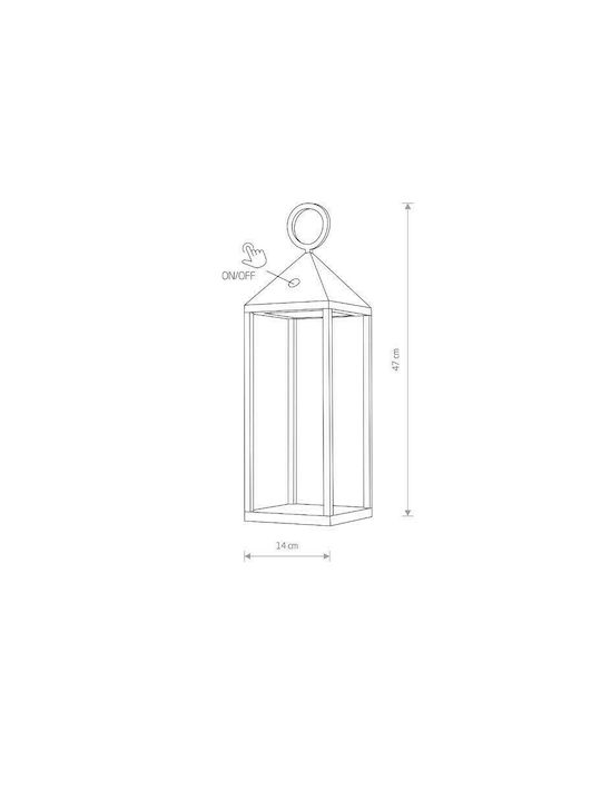 Nowodvorski Picnic Outdoor Floor Lamp Lantern 2.2W with Warm White Light IP54 Gray