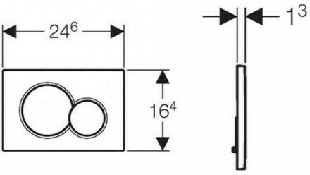 Geberit Sigma 01 Placă de scurgere pentru toalete Dual Flush Galvanizat din alamă Brass Galvanized