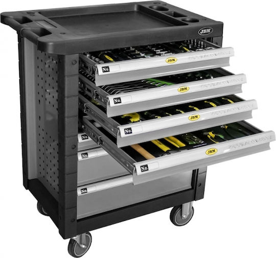 JBM Tool Trolley with 7 Drawers and 261 Tools