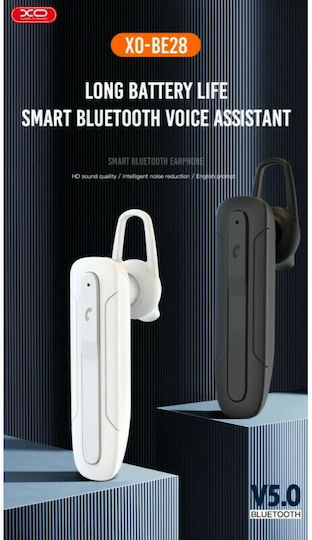 XO BE28 In-ear Bluetooth Handsfree Ακουστικό με Θήκη Φόρτισης Μαύρο