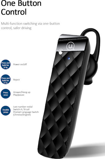 Usams BT01 In-ear Bluetooth Handsfree Cască Alb
