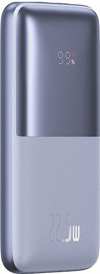 Baseus Bipow Pro Power Bank 10000mAh 22.5W с 2 USB-A порта и USB-C порт Лилав