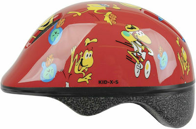 M-Wave Frogs Kids' Helmet for City Bike Red