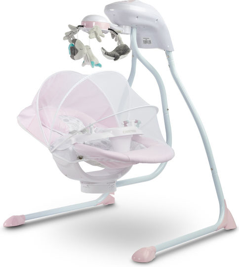 Caretero Elektrisch Baby Relax Schaukel Raffi Pink für Kind bis 12kg