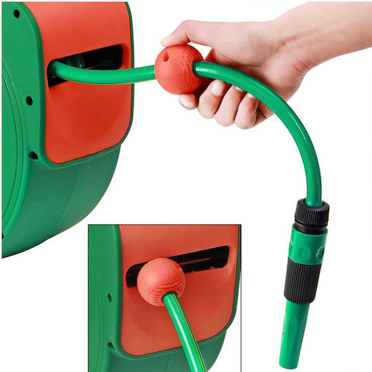 Bakaji Automatic Wall-Mounted Garden Hose Box Set with 20m Hose