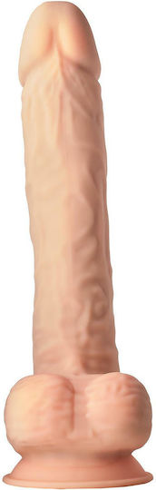 Dream Toys Real Love Dual Density XXL Dildo Ρεαλιστικό Dildo με Όρχεις και Βεντούζα Flesh 38cm